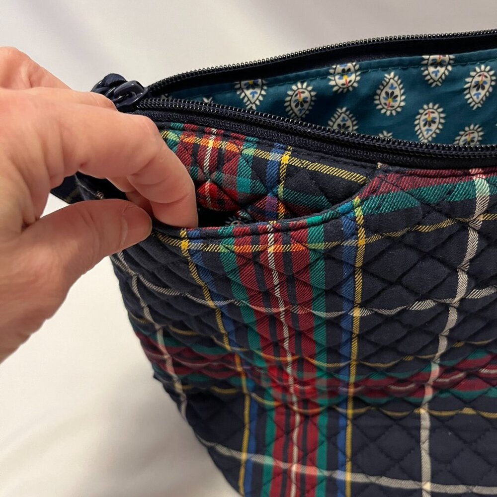 Vera Bradley Tartan Plaid Bucket Crossbody / Shoulder Bag - Picture 5 of 15